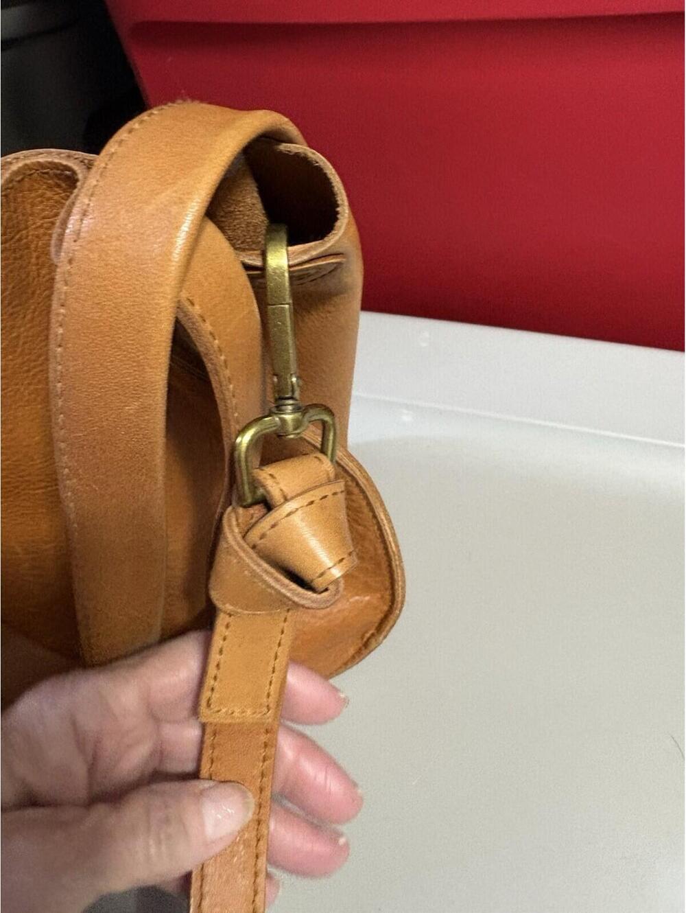 Madewell X5803 Burnished Caramel Leather the Sydney Crossbody Bag - Picture 13 of 16